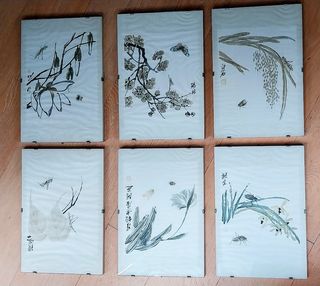 Set 6 Riproduzioni Acquerello Maestro Qi Bashi