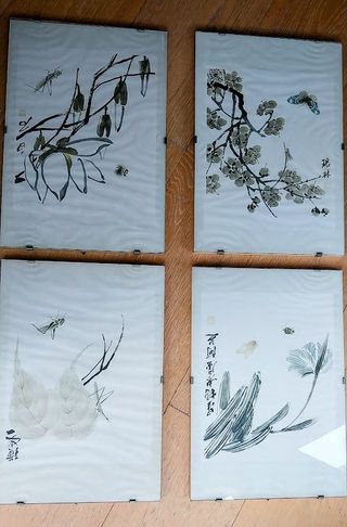 Set 6 Riproduzioni Acquerello Maestro Qi Bashi