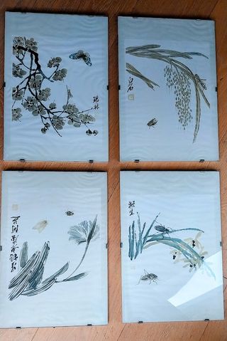 Set 6 Riproduzioni Acquerello Maestro Qi Bashi