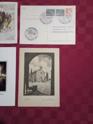 Lotto di 4 cartoline storiche