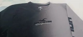 Camiseta Hollister DegradadoNegro/Gris manga larga