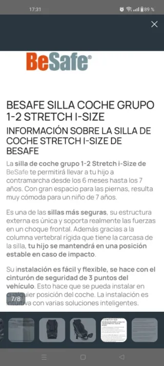 Silla coche BeSafe Stretch