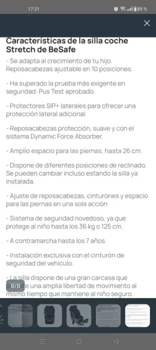 Silla coche BeSafe Stretch