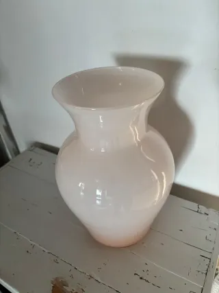 Vaso vetro soffiato rosa