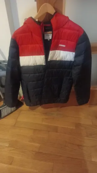 Plumífero Jack & Jones Rojo, Blanco y Negro