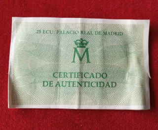 Moneda 25 ecus España 1992 Capital Europea. Plata
