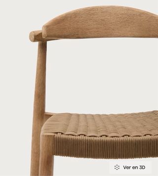 Taburete Nina Kave Home Madera Acacia Beige