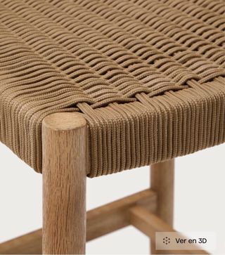 Taburete Nina Kave Home Madera Acacia Beige