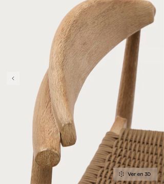 Taburete Nina Kave Home Madera Acacia Beige