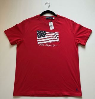 Camiseta Polo Ralph Lauren Roja Talla 1XL