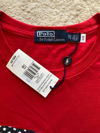 Camiseta Polo Ralph Lauren Roja Talla 1XL