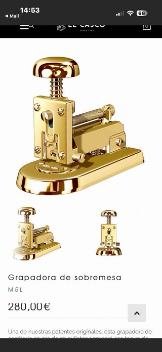 El Casco Oro : Sacapuntas, grapadora, porta celo.