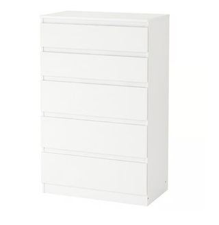 Cómoda IKEA KULLEN 5 cajones blanca (Como nueva)