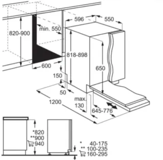 Lavavajillas integrable AEG