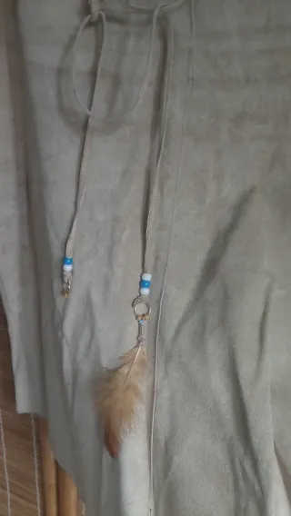 Falda vintage gamuza beige