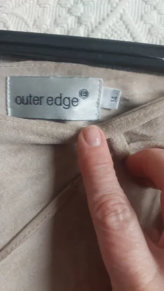 Falda vintage gamuza beige