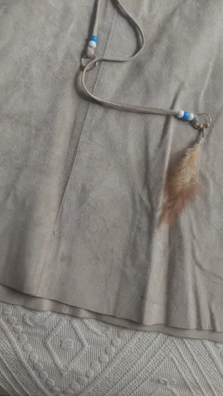 Falda vintage gamuza beige