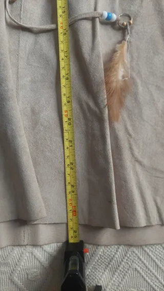 Falda vintage gamuza beige