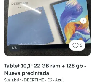Tablet DEERTIME E6 10.1 22GB RAM Azul