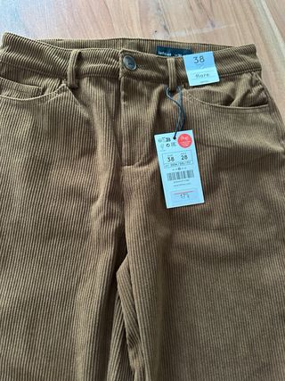 Pantalón pana Lefties marrón Talla 38