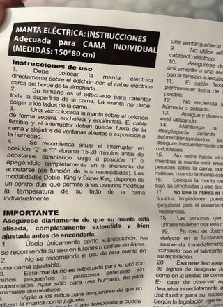 Manta Eléctrica Venca