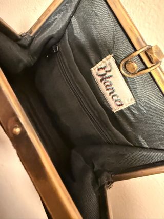Bolso Vintage Negro Terciopelo