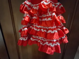 Vestido Flamenca Rojo y Blanco