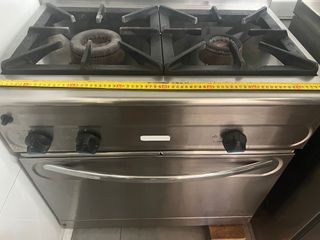 Cocina profesional 2 fuegos con horno