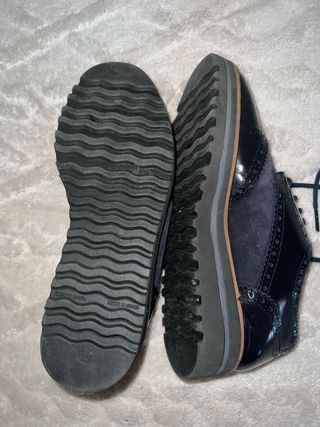 Zapatos Oxford Cuero Azul