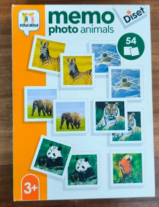 Juego Memo photo animals Diset 54 cartas