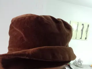 Gorro de terciopelo marrón