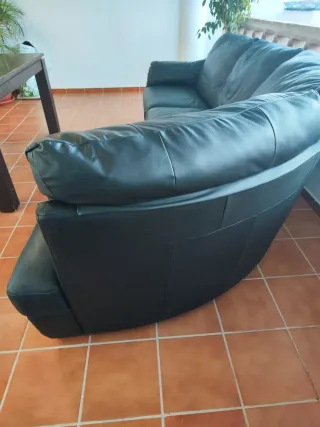 Sofá curvo negro