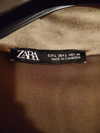 Soprabito Zara verde Alcantara