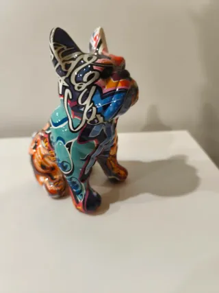 Figura Bulldog Francês Decorativa Estilo Moderno