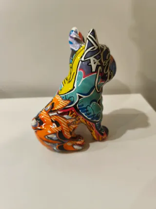 Figura Bulldog Francês Decorativa Estilo Moderno