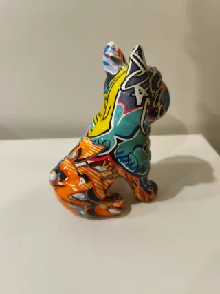 Figura Bulldog Francês Decorativa Estilo Moderno