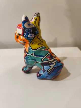 Figura Bulldog Francês Decorativa Estilo Moderno