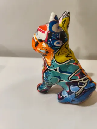 Figura Bulldog Francês Decorativa Estilo Moderno