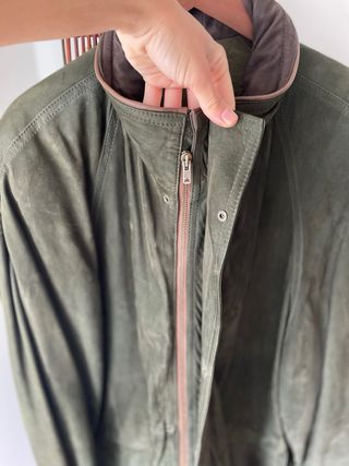 Chaqueta Piel Arconpel Vintage Hombre Verde