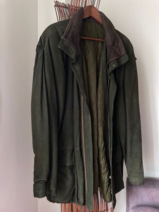 Chaqueta Piel Arconpel Vintage Hombre Verde