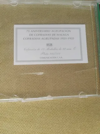 Estuche 13 Monedas Plata Ley Cofradías Málaga