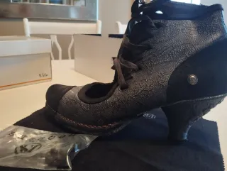 Botín Neosens Piel Talla 38 Negro/Plata