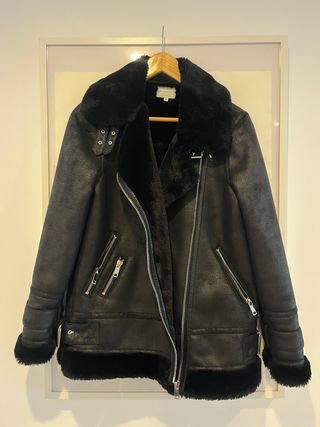 Chaqueta aviador mujer negra