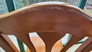 Mesa redonda extensible de madera