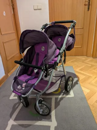 Carrito gemelar de muñecas “Little Princess”