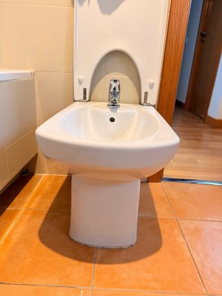 Bidé blanco de cerámica