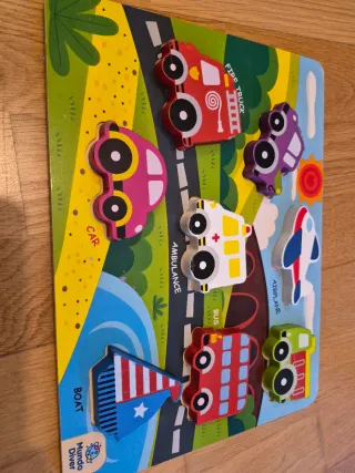 Puzzle de madera vehículos