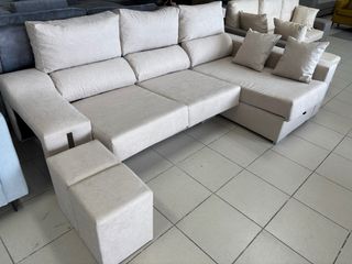 Sofá chaise longue extraíble y reclinable