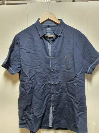 Camisa azul manga corta talla M