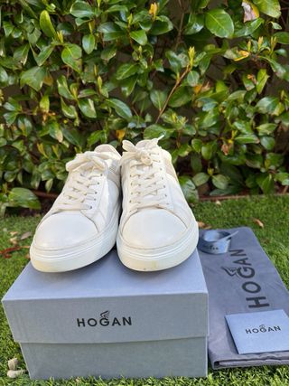 Zapatillas Hogan Hombre Talla 44 (9,5)Blanco/Beige